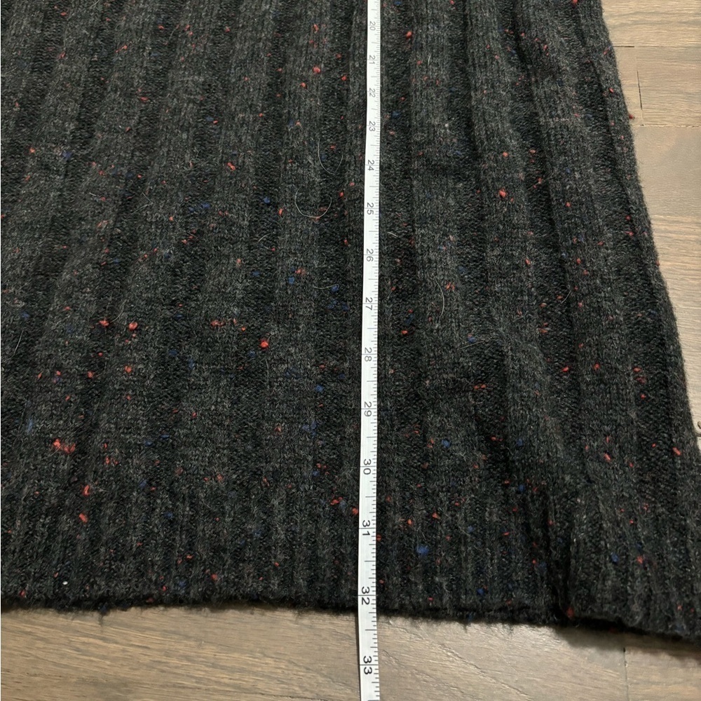 Madewell Coal Gray DONEGAL Rolled Mock Neck Wool Blend Sweater Dress. Small - Picture 8 of 9